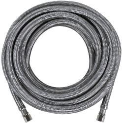 Certified Appliance Accessories Braided Stainless Steel Ice Maker Connector - 25 ft - Silver, Stainless Steel - IM300SS
