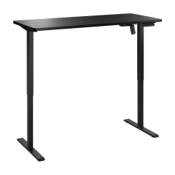 Bush Furniture Energize 56"W Electric Height Adjustable Standing Desk, Basic Black/Black, Standard Delivery