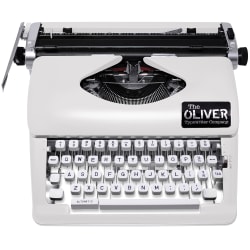 The Oliver Typewriter Company Timeless Manual Typewriter, OTTE-1637, White