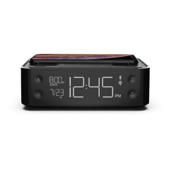 Nonstop Station A Alarm Clock, 2"H x 6-5/16"W x 4-1/2"D, Black