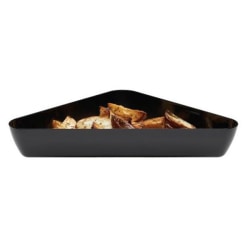 Cambro ShowFest Plastic Triangular Dish, 3 Qt, Black