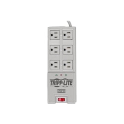 Tripp Lite Surge Protector Power Strip 6 Outlet 6' Cord 2420 Joules Auto Shut Off - Surge protector - AC 120 V - output connectors: 6 - United States - white
