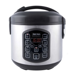 Aroma ARC-954SBD 8-Cup Digital Rice Cooker, Silver