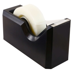 JAM Paper® Plastic Tape Dispenser, 4-1/2"H x 2-1/2"W x 1-3/4"D, Black