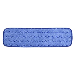 Hospeco MicroWorks Microfiber Scrubber Flat Mops, Blue, Pack Of 12 Mops