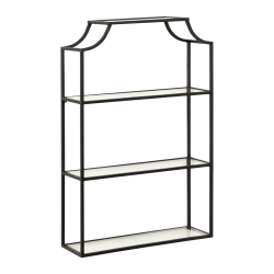 Kate and Laurel Ciel Tiered Wall Shelves, 30"H x 20-1/4"W x 6"D, Black
