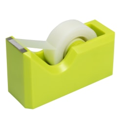 JAM Paper® Plastic Tape Dispenser, 4-1/2"H x 2-1/2"W x 1-3/4"D, Green