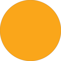 Tape Logic® Removable Round Color Inventory Labels, DL611H, 1", Fluorescent Orange, Pack Of 500