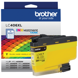 Brother® LC406XL INKvestment Tank High-Yield Yellow Ink Tank, LC406XLY