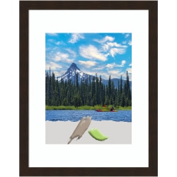 Amanti Art Carlisle Narrow Wood Picture Frame, 12" x 15", Opening Size 11" x 14" (Matted To 8" x 10"), Espresso