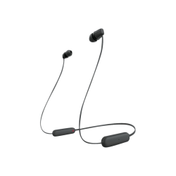 Sony WI-C100 - Earphones with mic - in-ear - neckband - Bluetooth - wireless - black