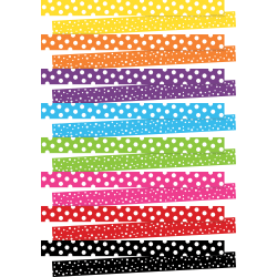 Barker Creek Double-Sided Borders, 3" x 35", Dot To Dot, Set Of 96 Borders