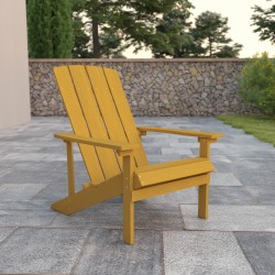 Flash Furniture Charlestown All-Weather Adirondack Chair, Yellow