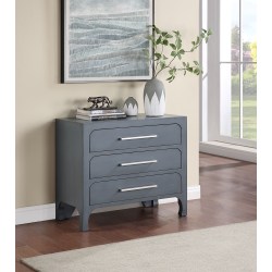 Coast To Coast Chelsea Wooden Chest With 3 Drawers, 30-1/2"H x 35"W x 18"D, Gray