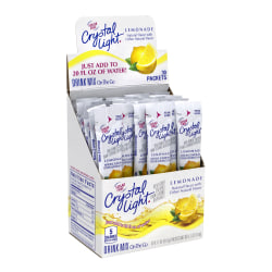 Crystal Light On-The-Go Sugar-Free Drink Mix, Lemonade, 0.17 Fl Oz, 30 Packets Per Box, Pack Of 2 Boxes