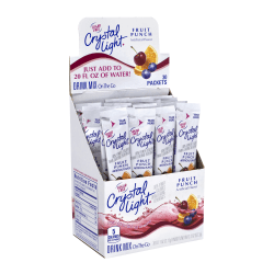 Crystal Light On-The-Go Sugar-Free Drink Mix, Fruit Punch, 0.11 Fl Oz, 30 Packets Per Box, Pack Of 2 Boxes