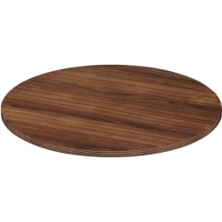 Lorell® Chateau Series Round Conference Table Top, 42"W, Walnut