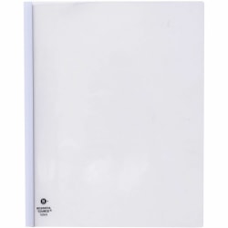 Business Source Report Cover - 1/8" Folder Capacity - 8 1/8" x 11" - Polypropylene - White - 50 / Box