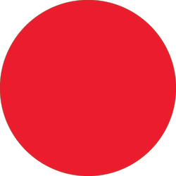 Tape Logic® Removable Round Color Inventory Labels, DL612G, 1 1/2", Fluorescent Red, Pack Of 500