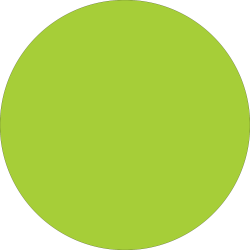 Tape Logic® Removable Round Color Inventory Labels, DL612J, 1 1/2", Fluorescent Green, Pack Of 500