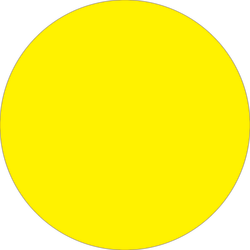 Tape Logic® Removable Round Color Inventory Labels, DL612L, 1 1/2", Fluorescent Bright Yellow, Pack Of 500