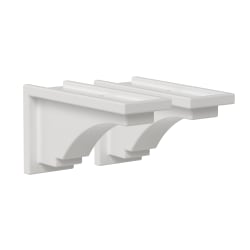 Mayne Fairfield Corbels, 6-1/2" x 3-3/4", White, Pack Of 2 Corbels