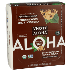 Aloha Plant Protein Bars, Chocolate Chip Cookie, 1.98 Oz, Total Qty 12