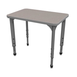 Marco Group Apex™ Series Adjustable 30"W Student Desk Student Desk, Gray Nebula/Gray
