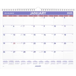 2025 AT-A-GLANCE Monthly Wall Calendar, 15" x 12", Traditional, January 2025 To December 2025, PM828