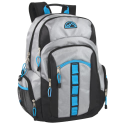 Mountain Edge Multi-Pocket Daisy Chain Backpack With 17" Laptop Sleeve, Gray