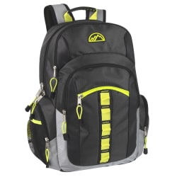 Mountain Edge Multi-Pocket Daisy Chain Backpack With 17" Laptop Sleeve, Dark Gray