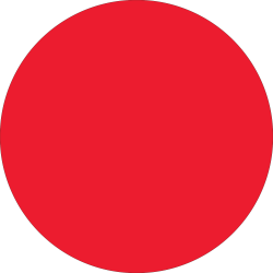 Tape Logic® Removable Round Color Inventory Labels, DL614G, 3", Fluorescent Red, Pack Of 500