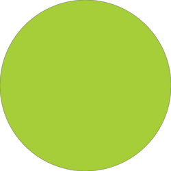 Tape Logic® Removable Round Color Inventory Labels, DL614J, 3", Fluorescent Green, Pack Of 500