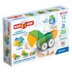 Geomag Magicubes Shapes Magnetic Building Blocks Recycled, 13 Pieces