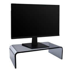 Realspace® Lucenti Acrylic Monitor Stand, 4"H x 15"W x 7-1/2"D, Translucent Black
