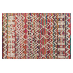 Baxton Studio Graydon Handwoven Fabric Blend Area Rug, 5-1/4' x 7-1/2', Multicolor/Ivory