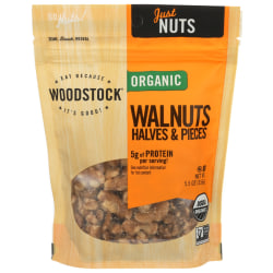 Woodstock Foods Organic Walnut Halves And Pieces, 5.5 Oz, Total Qty 8