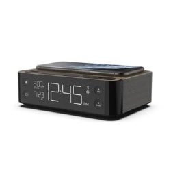 Nonstop Station A Alarm Clock, 2"H x 6-5/16"W x 4-1/2"D, Walnut Sand/Black