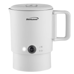 Brentwood® 27-Oz. 650-Watt Electric Travel Kettle & Hot Pot, White, KT-1504W