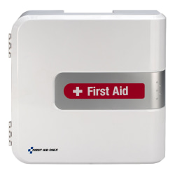 First Aid Only Smart Compliance 260-Piece First Aid Cabinet With Medications, 14-1/2"H x 15-1/2"W x 5-1/4"D, White
