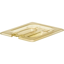 Cambro H-Pan High-Heat GN 1/8 Notched Covers With Handles, 15/16"H x 5-1/4"W x 6-3/8"D, Amber, Pack Of 6 Covers