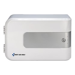 First Aid Only Smart Compliance Complete Empty Lockable First Aid Cabinet, 9-3/4"H x 15-1/2"W x 5-1/4"D, White