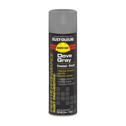 Rust-Oleum Hard Hat High Performance V2100 System Rust Preventive Enamel Spray Paint, 15 Oz, Gloss Dove Gray, Case Of 6 Cans