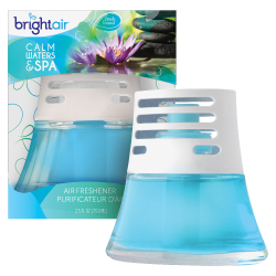 Bright Air Scented Oil Air Fresheners, Calm Waters/Spa Scent, 2.5 Oz, Blue, Pack Of 6
