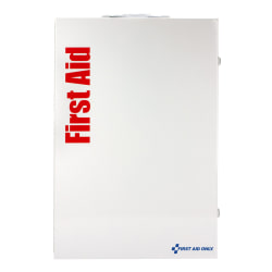 First Aid Only Smart Compliance 200-Person First Aid Cabinet With Medication, 26"H x 17"W x 5-3/4"D, White
