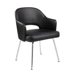 Boss Office Products Guest Chair, Black/Chrome