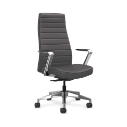 HON Cofi Ergonomic Vinyl High-Back Executive Office Chair, Graphite/Black