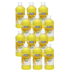 Handy Art Little Masters Tempera Paints, 16 Oz, Yellow, Pack Of 12 Paints