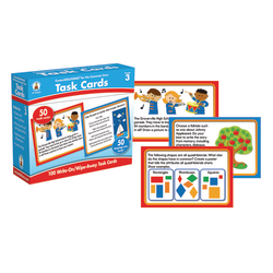 Carson-Dellosa CenterSOLUTIONS® Task Cards, Grade 3, Box Of 100 Cards