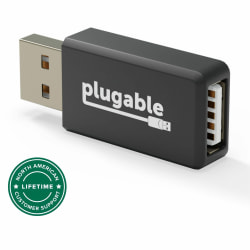 Plugable USB Data Blocker, Protect Against Juice Jacking - Universal Fast 1A Charge-Only Adapter for Android, Apple iOS, and Windows Mobile Devices